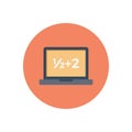 Laptop vector flat colour icon Royalty Free Stock Photo
