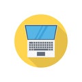 Laptop vector flat colour icon Royalty Free Stock Photo