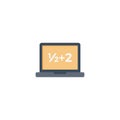 Laptop vector flat colour icon Royalty Free Stock Photo