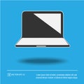 Laptop vector icon eps 10. Simple isolated illustration Royalty Free Stock Photo