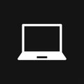 Laptop vector icon, vector illustration, flat design Royalty Free Stock Photo