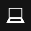 Laptop vector icon, vector illustration, flat design Royalty Free Stock Photo