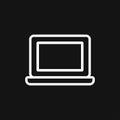 Laptop vector icon, vector illustration, flat design Royalty Free Stock Photo