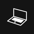 Laptop vector icon, vector illustration, flat design Royalty Free Stock Photo