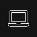 Laptop vector icon, vector illustration, flat design Royalty Free Stock Photo