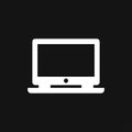 Laptop vector icon, vector illustration, flat design Royalty Free Stock Photo