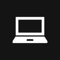 Laptop vector icon, vector illustration, flat design Royalty Free Stock Photo