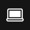 Laptop vector icon, vector illustration, flat design Royalty Free Stock Photo