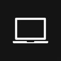 Laptop vector icon, vector illustration, flat design Royalty Free Stock Photo