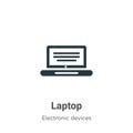 Laptop vector icon on white background. Flat vector laptop icon symbol sign from modern electronic devices collection for mobile Royalty Free Stock Photo