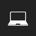 Laptop vector illustration. Notebook flat icon. Pc symbol Royalty Free Stock Photo
