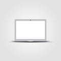 Laptop white notebook access personal data Royalty Free Stock Photo