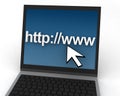 Laptop WWW Royalty Free Stock Photo