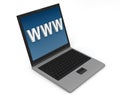Laptop WWW Royalty Free Stock Photo