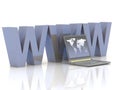 Laptop and WWW Royalty Free Stock Photo