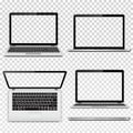 Laptops with transparent screen isolated on transparent background Royalty Free Stock Photo