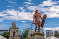 Lapulapu statue at Mactan Shrine in Mactan island, Cebu, Philippines. It was erected to honor the first Filipino hero