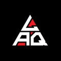 LAQ triangle letter logo design with triangle shape. LAQ triangle logo design monogram. LAQ triangle vector logo template with red Royalty Free Stock Photo