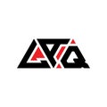 LAQ triangle letter logo design with triangle shape. LAQ triangle logo design monogram. LAQ triangle vector logo template with red Royalty Free Stock Photo