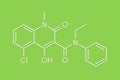 Laquinimod multiple sclerosis drug molecule. Skeletal formula.