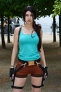 Lara Croft. Tomb Raider. Cosplay. MCM Comiccon. London Royalty Free Stock Photo