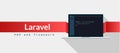 Laravel PHP Framework programming language with script code on laptop screen, programming language code illustration Royalty Free Stock Photo