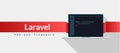 Laravel PHP Framework programming language with script code on laptop screen, programming language code illustration