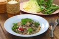 Larb moo, pork type of Lao minced meat salad