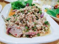 Larb Moo, Thai minced pork salad with herb. Royalty Free Stock Photo