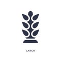 larch icon on white background. Simple element illustration from nature concept