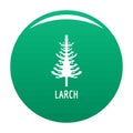 Larch tree icon vector green