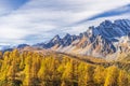 Alpe devero autumnal mountain landscape Royalty Free Stock Photo