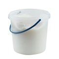 Lard in a plastic bucket Royalty Free Stock Photo