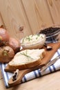 lard on toast with organic dill Royalty Free Stock Photo