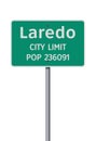 Laredo City Limit road sign