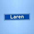 Laren place name sign in the Netherlands Royalty Free Stock Photo