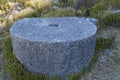 Large abandoned millstone in the Derbyshire Peak District