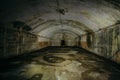 Large abandoned underground empty warehouse Royalty Free Stock Photo