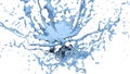 Large abstract water splash