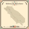 Large and accurate map of San Benito County, California