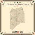 Large and accurate map of San Joaquin County, California