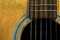 Large acoustic guitar with sound hole