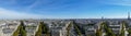 Large aerial view of Paris with Eiffel tower and Montmartre