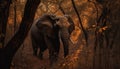 Large African elephant family walking in wilderness generated by AI Royalty Free Stock Photo