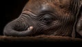 Large African elephant portrait, cute and wrinkled generated by AI Royalty Free Stock Photo