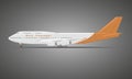 Large airliner vector illustration. Wide-body passenger aircraft