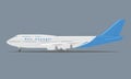 Large airliner vector illustration. Wide-body passenger aircraft