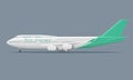 Large airliner vector illustration. Wide-body passenger aircraft