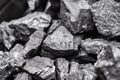 Large amount of black anthracite coal. Top view Royalty Free Stock Photo