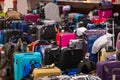 Large large amount of lost baggage Royalty Free Stock Photo